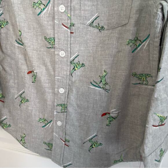 Boys Dinosaur Shirt Size Small long sleeve button down print Size S 6/7 NWT - Picture 8 of 8
